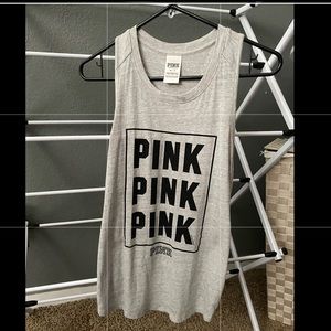 Victoria secrets PINK tank top grey and black